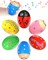 6 Pack Wooden Percussion Musical Shaker Prefilled Easter Eggs with Toys Inside Filled, Toddlers Easter Basket Stuffers Egg Fillers Montessori Toys Gifts for Kids Boys Girls Babies